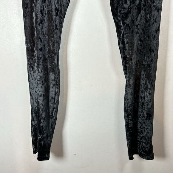 FABLETICS High Waisted Crushed Black Velour Crossover Leggings Size XXL NWOT - Picture 7 of 16